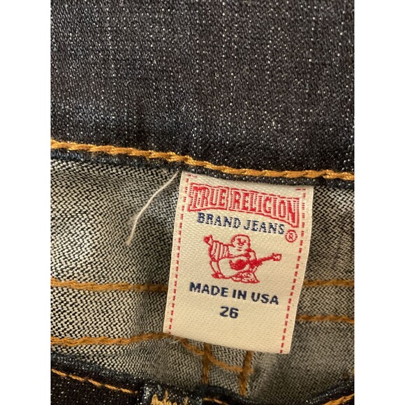 True Religion Brand Dark Denim Jeans Size 26, Made In USA - Picture 2 of 14